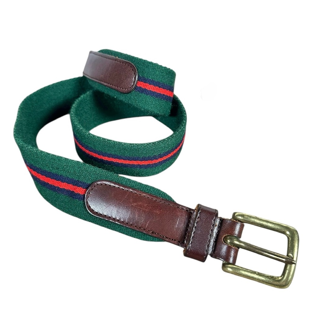 COACH Vintage Wool & Leather Surcingle Belt - Picture 1 of 6